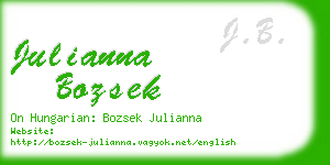 julianna bozsek business card